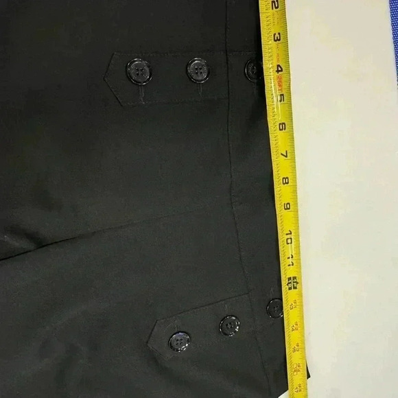 French connection women’s black wife leg pants w/sailor style button front sz 8 - Picture 5 of 12